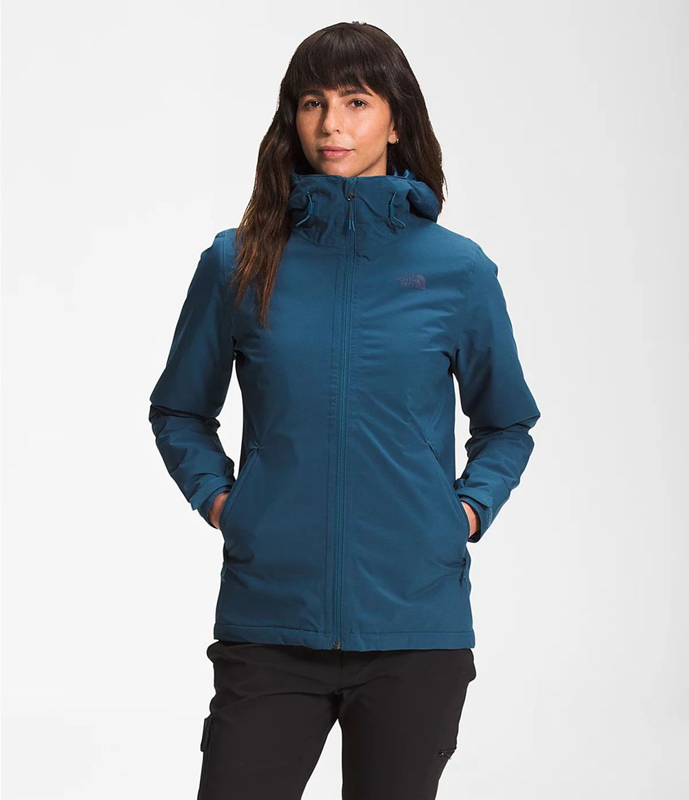 The North Face Printed Carto Triclimate® Wasserdichte Jacken Damen - Blau CH-159EFMB